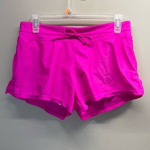 Pink Cover Up Swim Lined Shorts